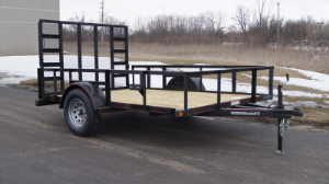 utility trailer parker trailers ramp angle gate iron performance steel