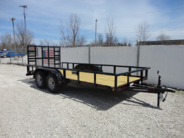 utility trailer parker trailers steel tandem pipe regular performance landscape ramp gate