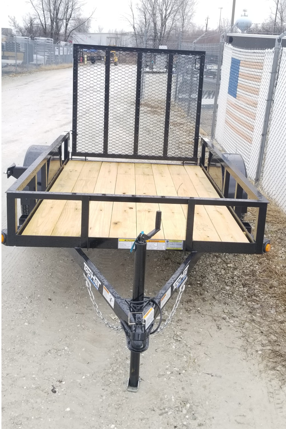 2022 Top Hat 5 X 8 Steel Single Axle Utility Trailer with Ramp Gate