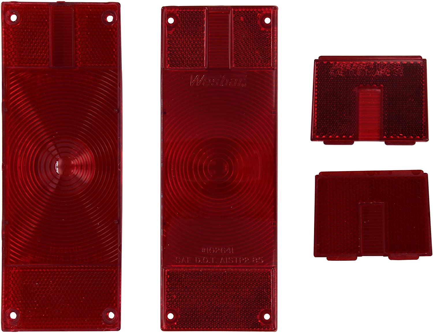 Wesbar 403336 Waterproof Low Profile Tail Light Replacement Lens Set