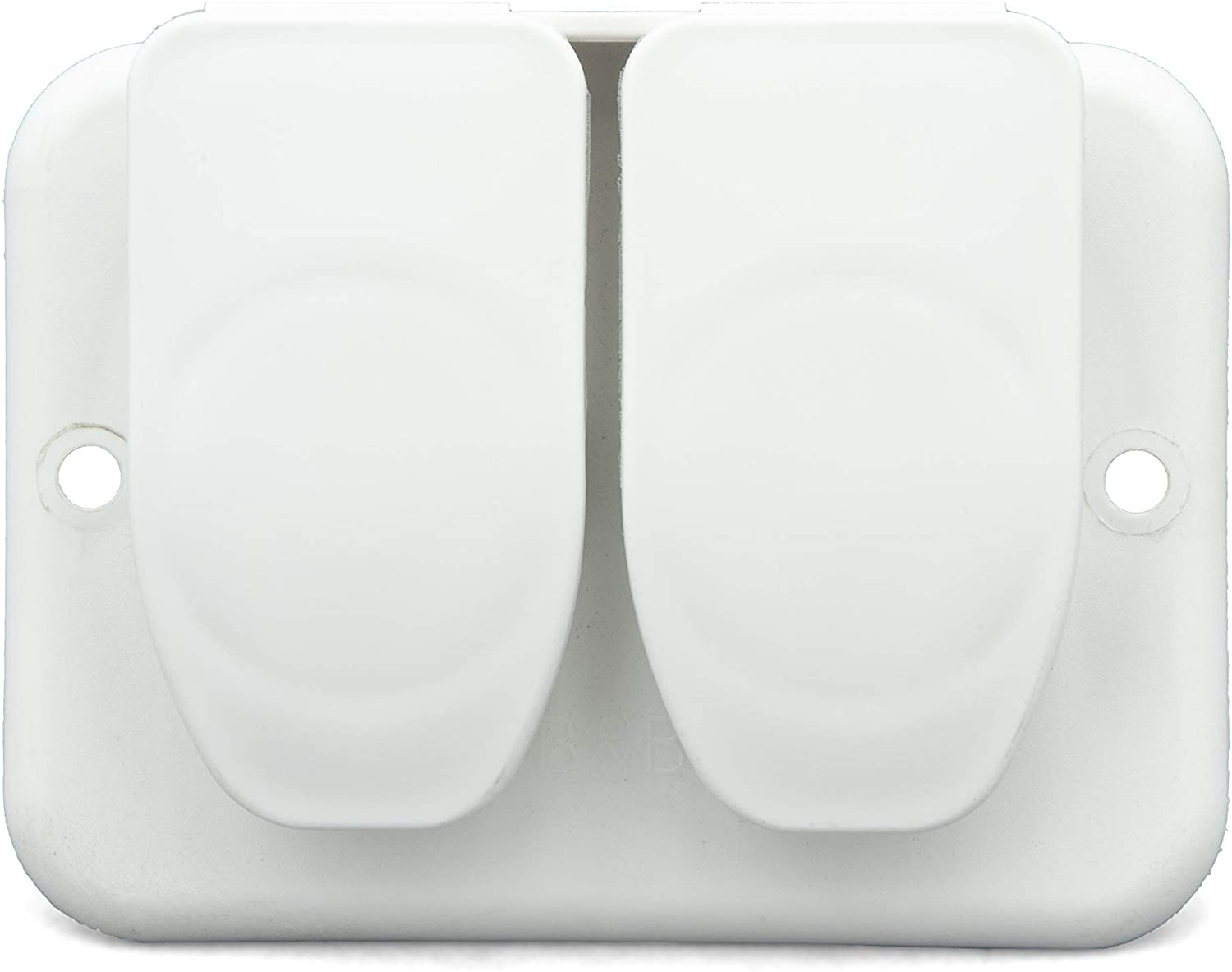 Thetford 94323 JR Products 543-B-2-A Dual Cable Plate Polar White
