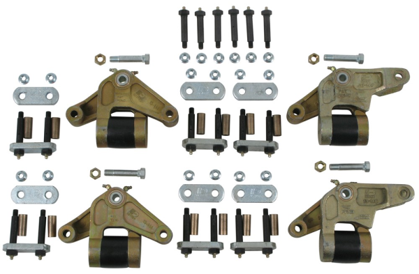 Dexter K71-657-00 E-Z Flex Triple Axle Suspension Kit with 7-3/4 Inch Equalizer Bolt Nuts and Shackle