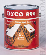 Dyco Paints 890 GAL White RV And Mobile Home Roof Coating - 1 Gallon