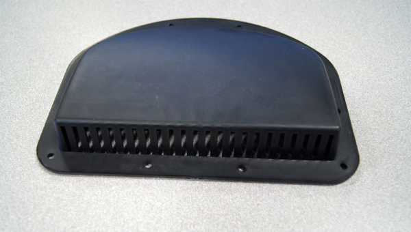Forest River 20X27360A Black Plastic Trailer Sidewall Vent with White Round Vent