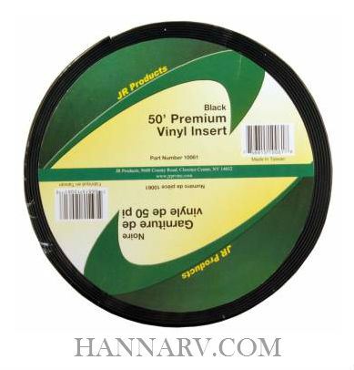 JR Products 10061 | Premium Vinyl Insert | Black | 50 Foot Length