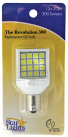 Star Lights REV300 Revolution 300 Lumen LED Light Bulb White Base