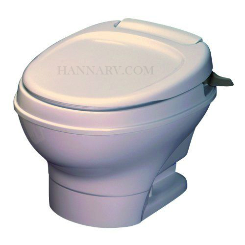 Thetford 31647 Aqua Magic V Parchment Low Hand Flush RV Toilet
