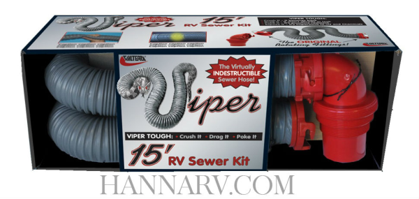 Valterra D04-0450 Viper 15 Foot RV Sewer Hose Kit