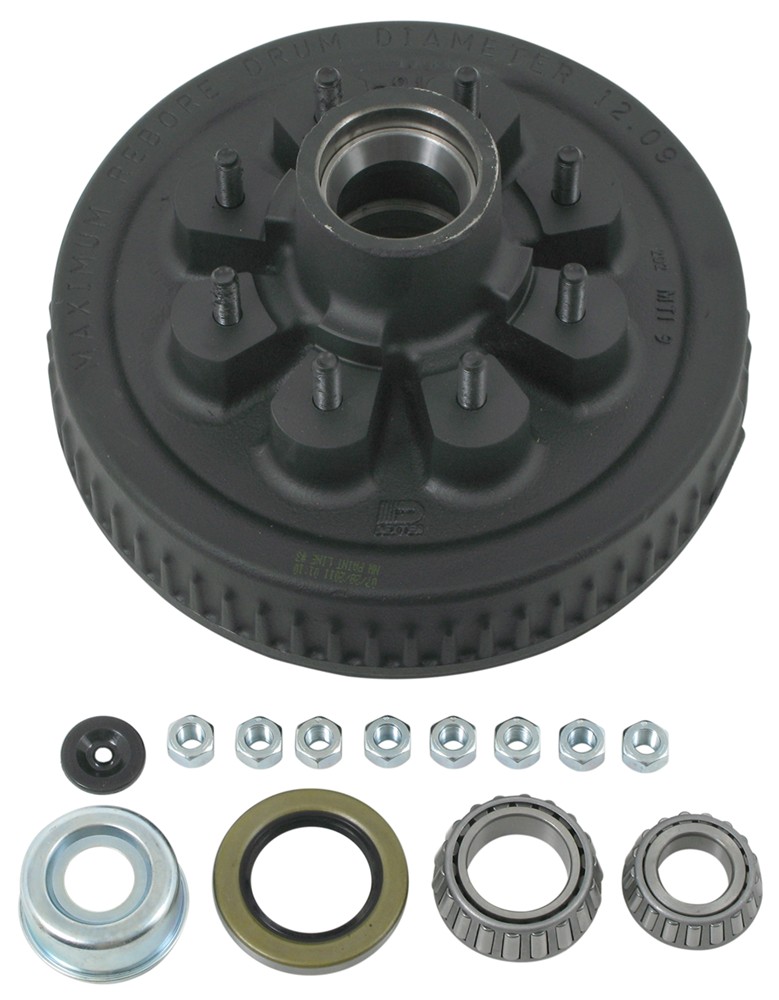 Dexter 8-219-4UC3-EZ E-Z Lube Hub and Drum Assembly for 5,200 lb to 7,000 lb Axles - 8 on 6-1/2