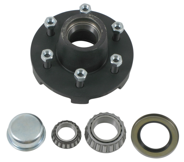 Dexter 8-213-5UC1 Complete Painted Hub Assembly - 6 on 5.5 - 25580/LM67048 - For 6000 Lbs Axles - 2.