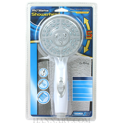 Camco 43711 RV Marine Showerhead With On/Off Switch - White