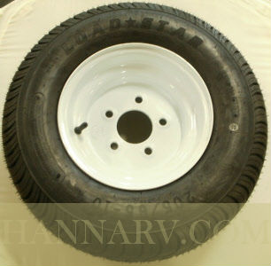 Load Star 20.5 X 8-10 C Class Tire And 5 Hole Wheel Assembly - Single - White Painted Finish