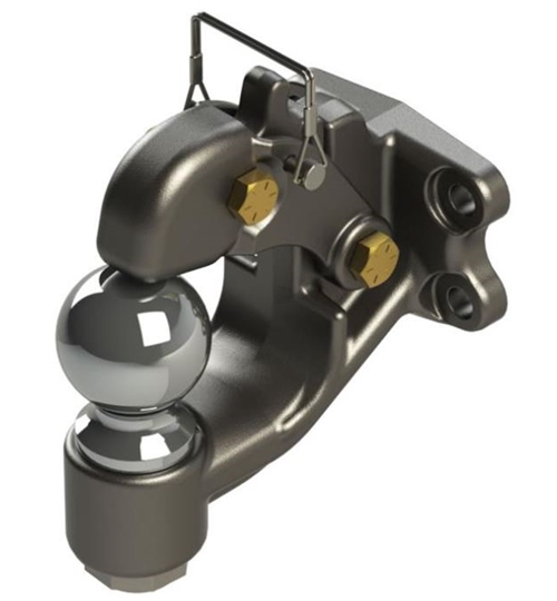Wallace Forge DPH2000 Combination Pintle Hitch with 2 Inch Ball - 16,000 Lbs Capacity
