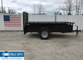 utility trailer steel trailers parker solid performance highster ramp sides gate