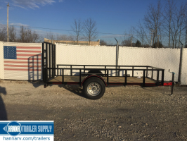 utility trailer parker trailers steel performance ramp angle rail gate iron side