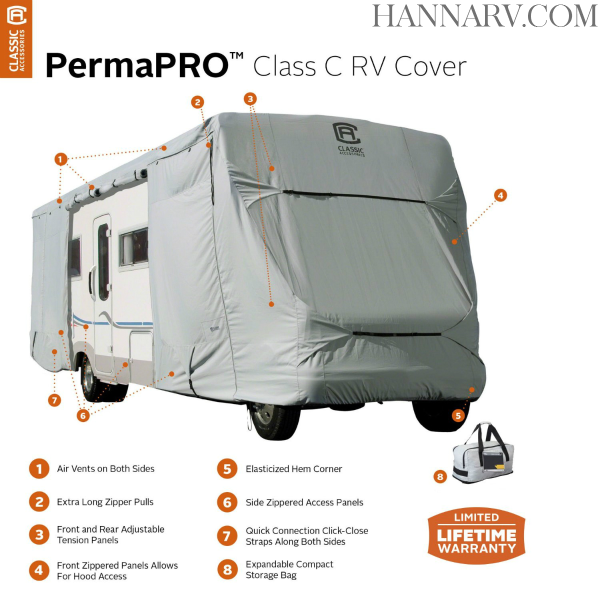 Classic Accessories 80133 RV Cover PermaPRO Class C 35feet 38feet