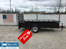 trailers used trailer utility steel sides ramp parker highster gate solid performance