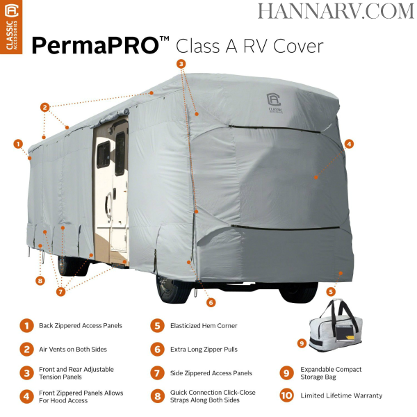 Classic Accessories 80147 RV Cover PermaPRO Class A 37feet 40feet