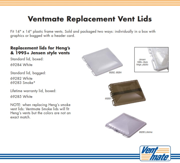 RV Vent Covers By Ventmate For New Style Jensen RV Vents
