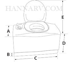 Thetford 32812 C402C Cassette Toilet With Electric Flush - Left Hand Flush