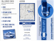 Pop Up Camper Rental Brochure Back