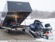 TRITON SNOWMOBILE TRAILER COVERALL OPEN MADISON GREENBAY MILWAUKEE SNOW SHOW GRAYSLAKE