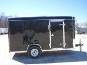 MTI 6 X 12 Singe Axle Enclosed Trailer / Ramp / Black / Torsion