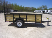WOOD SIDE UTILITY TRAILER 5X10 W/ RAMP