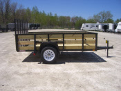 WOOD SIDE UTILITY TRAILER 80"X10' W/ RAMP