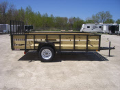 WOOD SIDE UTILITY TRAILER 80"X12' W/ RAMP