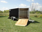 TRITON PRESTIGE PR-147 ALUMINUM IN LINE SNOWMOBILE TRAILER 7FT WIDE