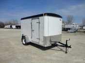 MST 6x10 SA ROUND TOP SPRING AXLE TRAILER - WHITE
