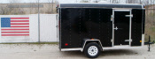 MST 6x12 SA ROUND TOP SPRING AXLE TRAILER - BLACK