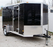 MWST 6x12 SA FLAT TOP SPRING AXLE TRAILER WITH 18in WEDGE - BLACK