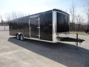 MST 8.5X24 TA3 ROUND TOP SPRING AXLE TRAILER - BLACK