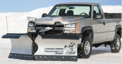 SnowDogg VXF95 Stainless Steel Heavy Duty V-Plow with Regenerative Hydraulics