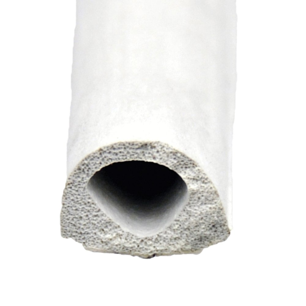 AP Products 018-204 1/2 Inch x 3/8 Inch Rubber D Seal with Tape - White