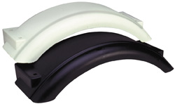 Tie Down Engineering 17026 Small White Plastic Trailer Fender - 21 Inches Long x 7-3/4 Inches Wide x