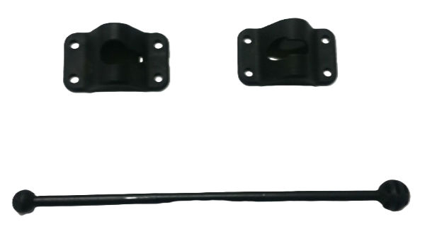 10 Inch Enclosed Cargo Trailer Door Hold Back - Black