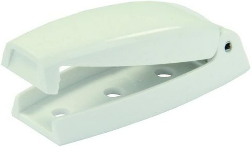JR Products 10234 Baggage Door Catch - White - 2 Pack