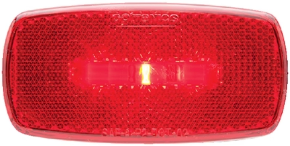 Fultyme RV 1185 LED Marker Clearance Light With Reflex - Red Lens - Black Base