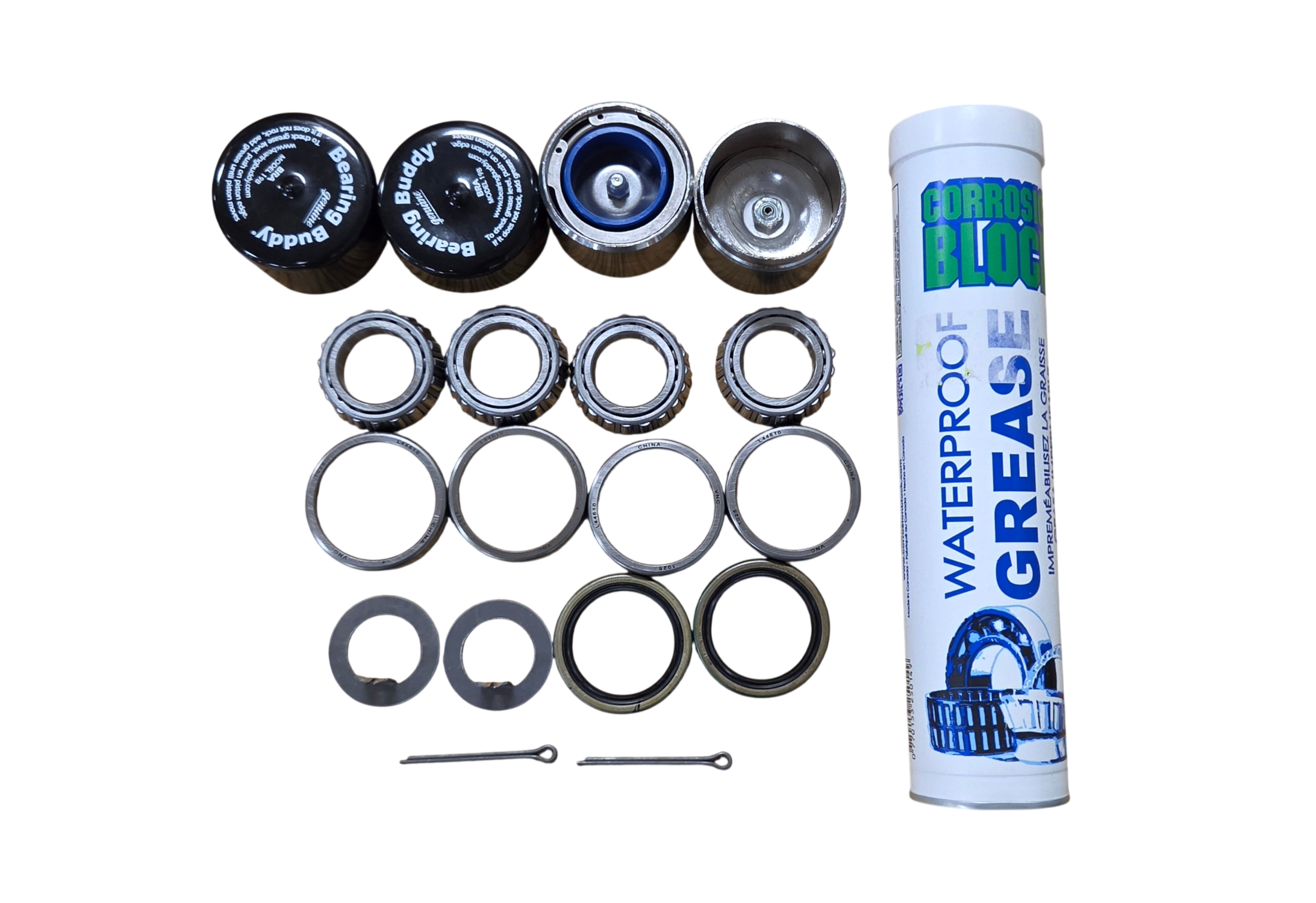 1-1/16" All in One Bearing Kit for Triton Trailers and Others with Grease and Bearing Buddy