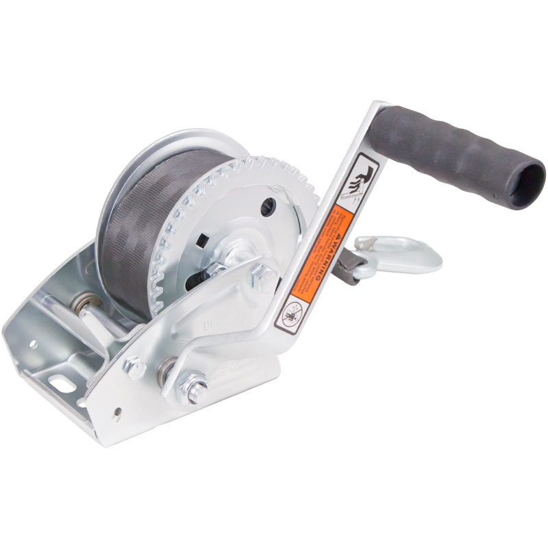 Dutton-Lainson 15305 DL1402A Trailer Hand Winch With Strap - 1400 Lbs Capacity - 4.4:1 Gear Ratio