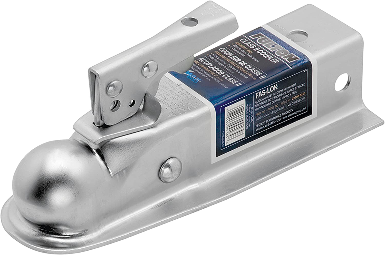 3-Inch Channel Holds up to 5000-Pound 2-Inch Ball Fulton Straight Class III Coupler 