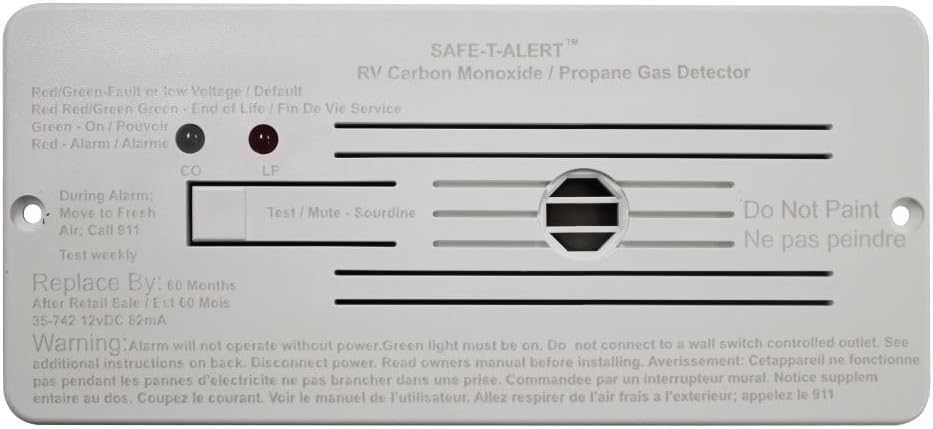 Safe-T-Alert | 35-742-WT | RV Dual Propane Gas And Carbon Monoxide Alarm