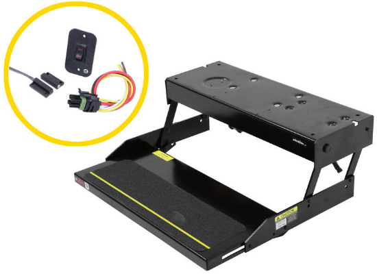 Kwikee 3747453 Auto Electric Step Assembly With Logic Control & Power  Switch Kit