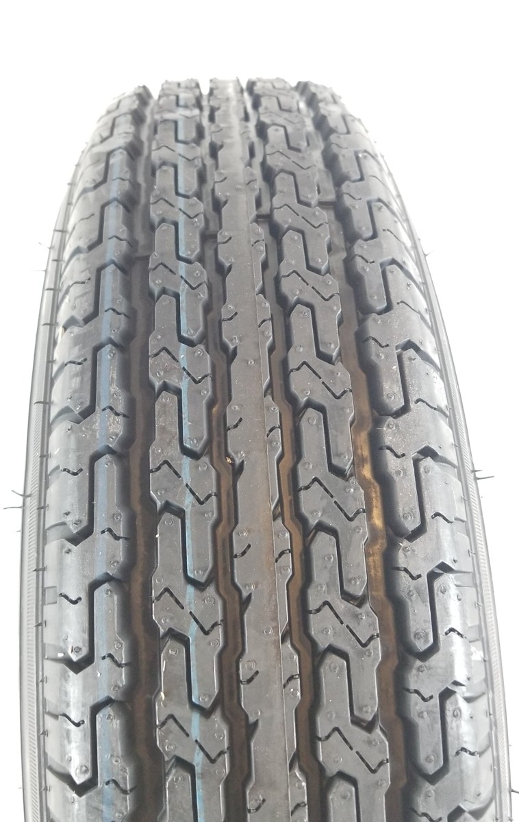 ST145/R12 Triton 08875 Load Range E Trailer Tire with Steel Rim