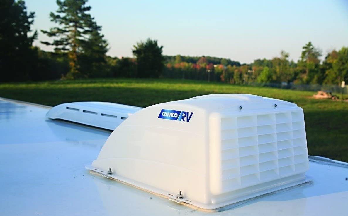 Camco 40431 RV Vent Cover For 14 x 14 RV Roof Vent - White
