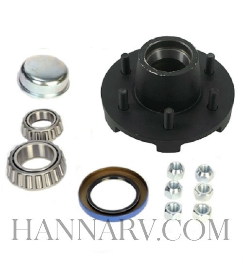 Dexter 42655UC1 Complete Painted Hub Assembly - 6 on 5.5 - 25580/15123 - For 6000 Lbs Axles - 2.25 Inch Inner Seal