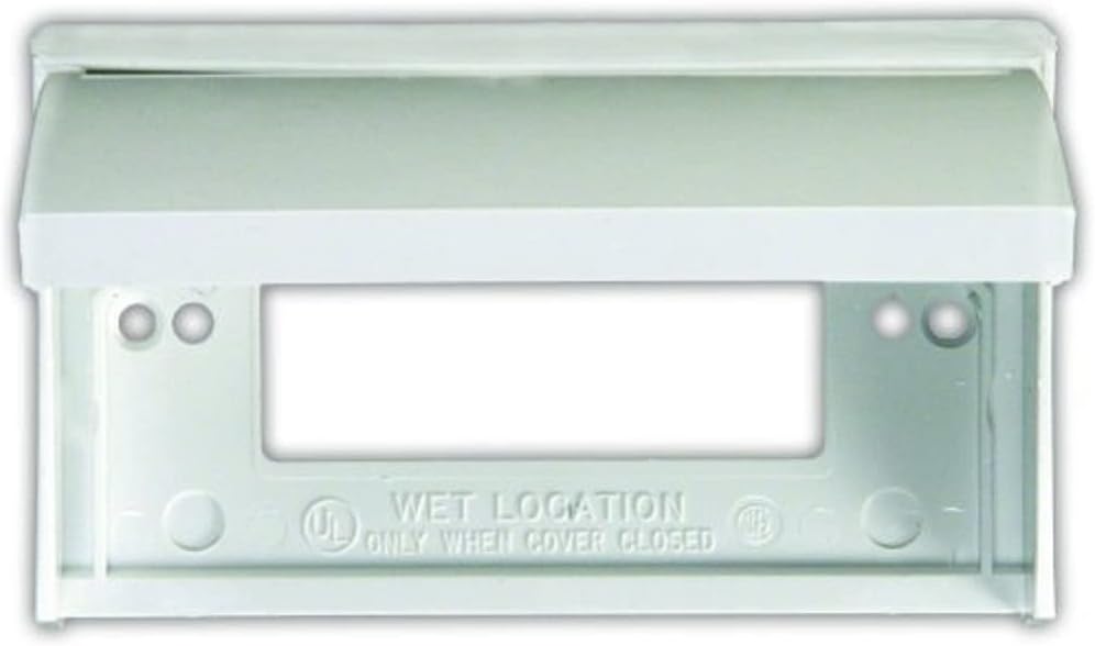 JR Products 47515 Weatherproof GFCI Outlet Cover - Polar White